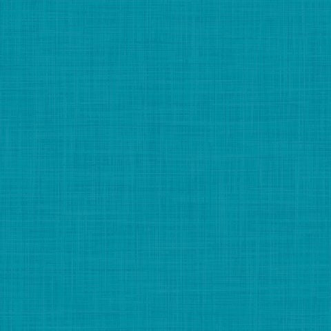 Teal Linen Printed Fabric